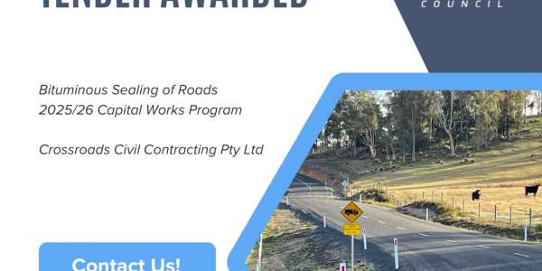 Council Awards Tender – Bituminous Sealing of Roads 2025/26 Capital Works Program