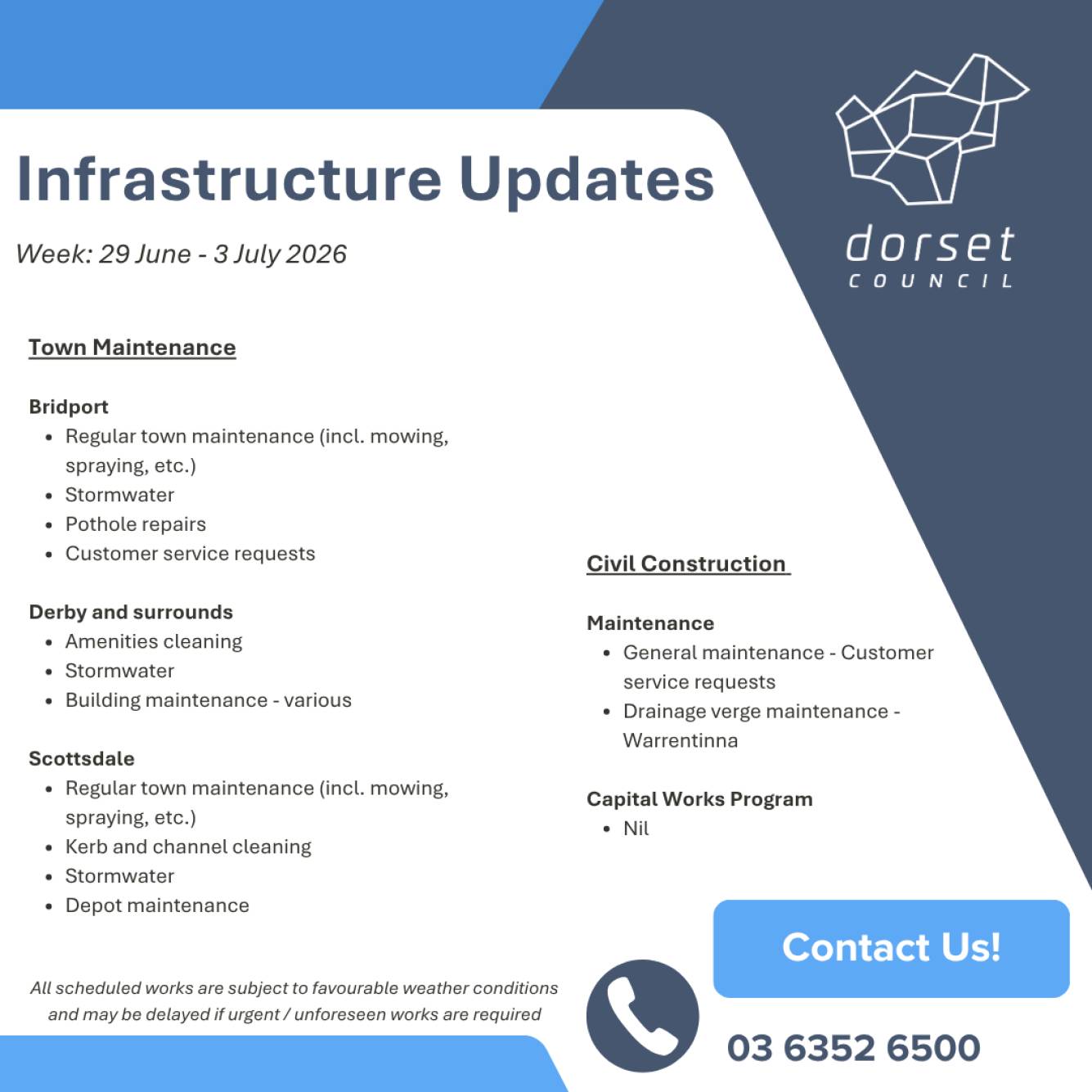 Infrastructure Update | 29 June 2026