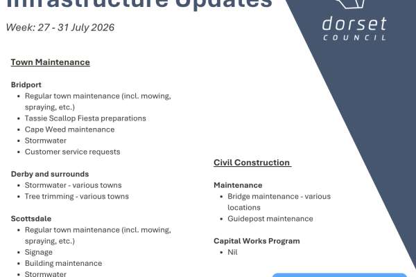 Infrastructure Updates 27 July 2026