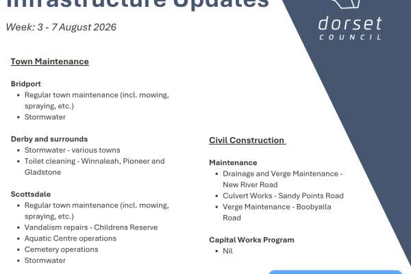 Infrastructure Updates 3 August 2026